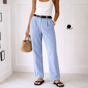 Vintage Liz Claiborne Light Blue Corduroy Pants – High Rise Spring Trouser